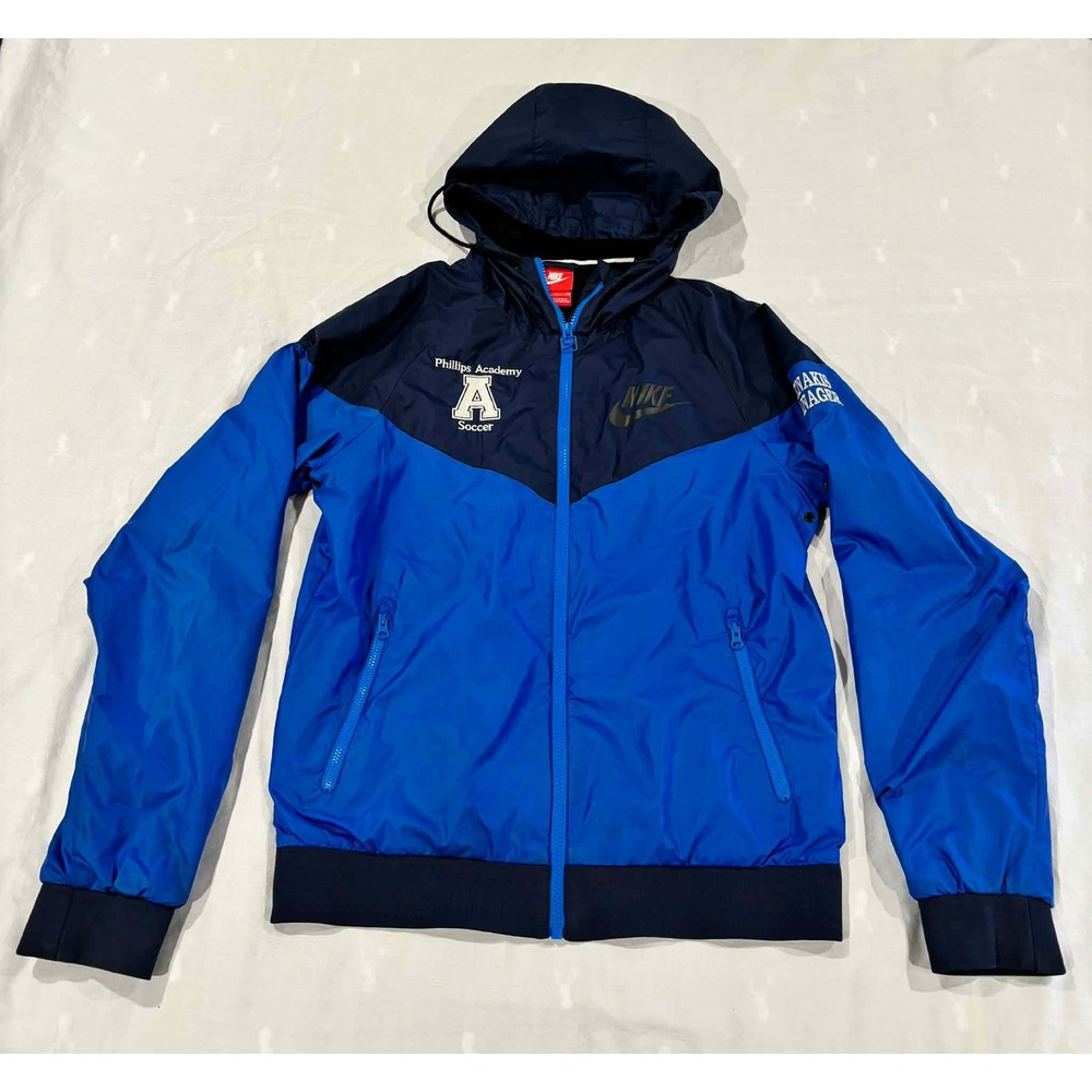 Nike Windrunner Phillips‎ Academy Soccer Jacket Blue Navy Mens Small Full Zip